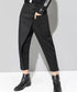 Asymmetric Button Wrap Pants